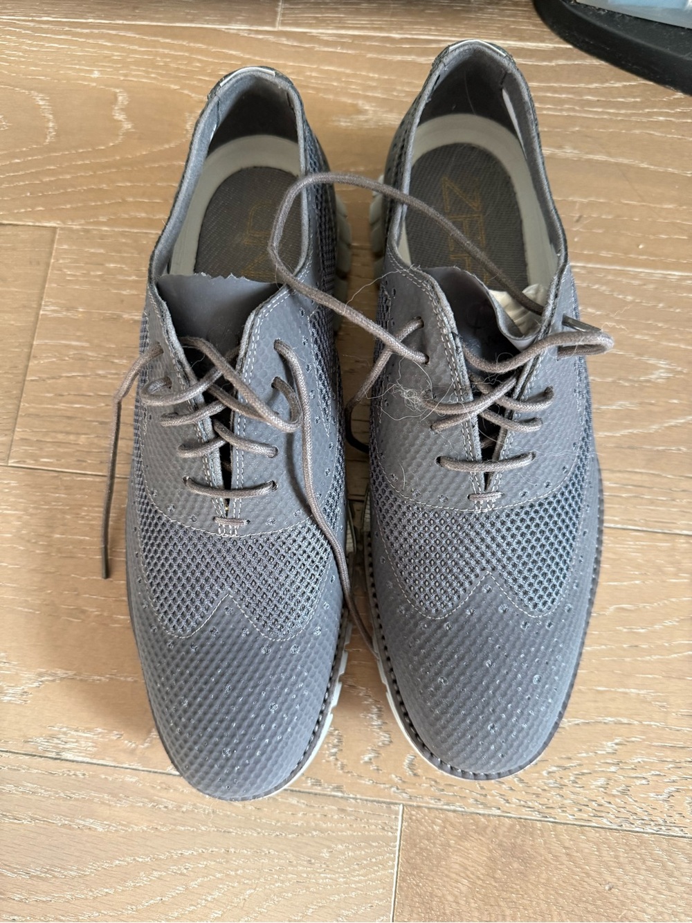 Cole Haan Grey Mesh Wingtip Oxfords